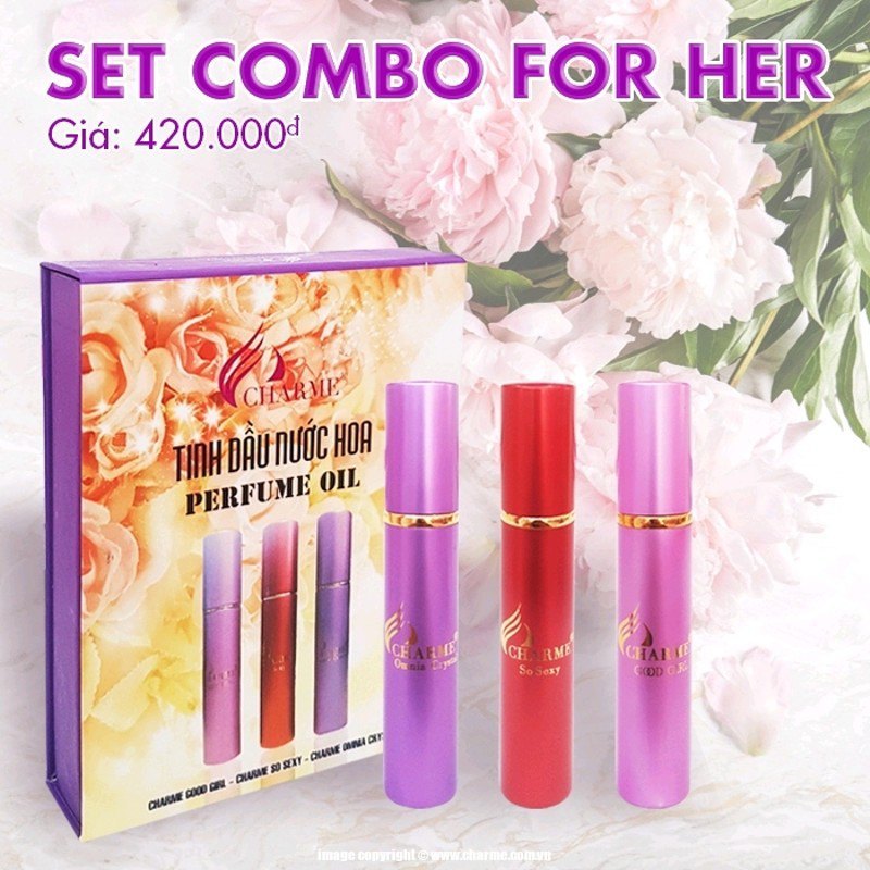 BỘ TINH DẦU NƯỚC HOA CHARME DÀNH CHO NỮ