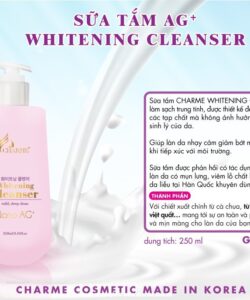 Sữa Tắm Charme Whitening Cleanser Ag+ Hàn Quốc 250ml