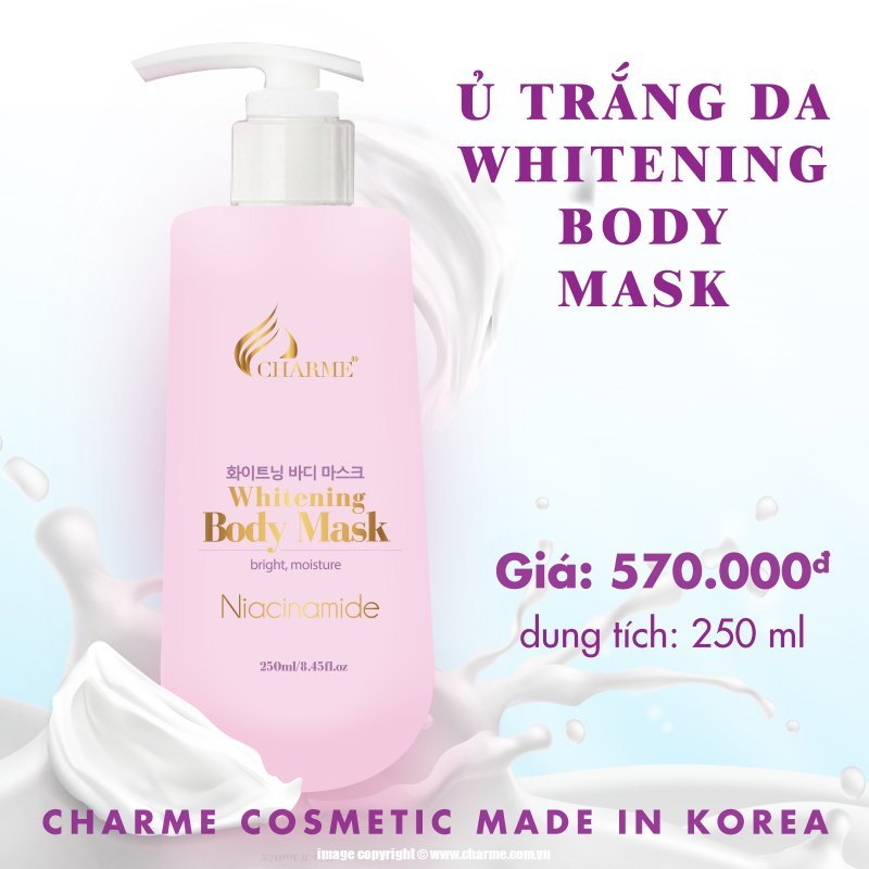 Kem Ủ Trắng Da Whitening Body Mask 250ml - Charme Hàn Quốc