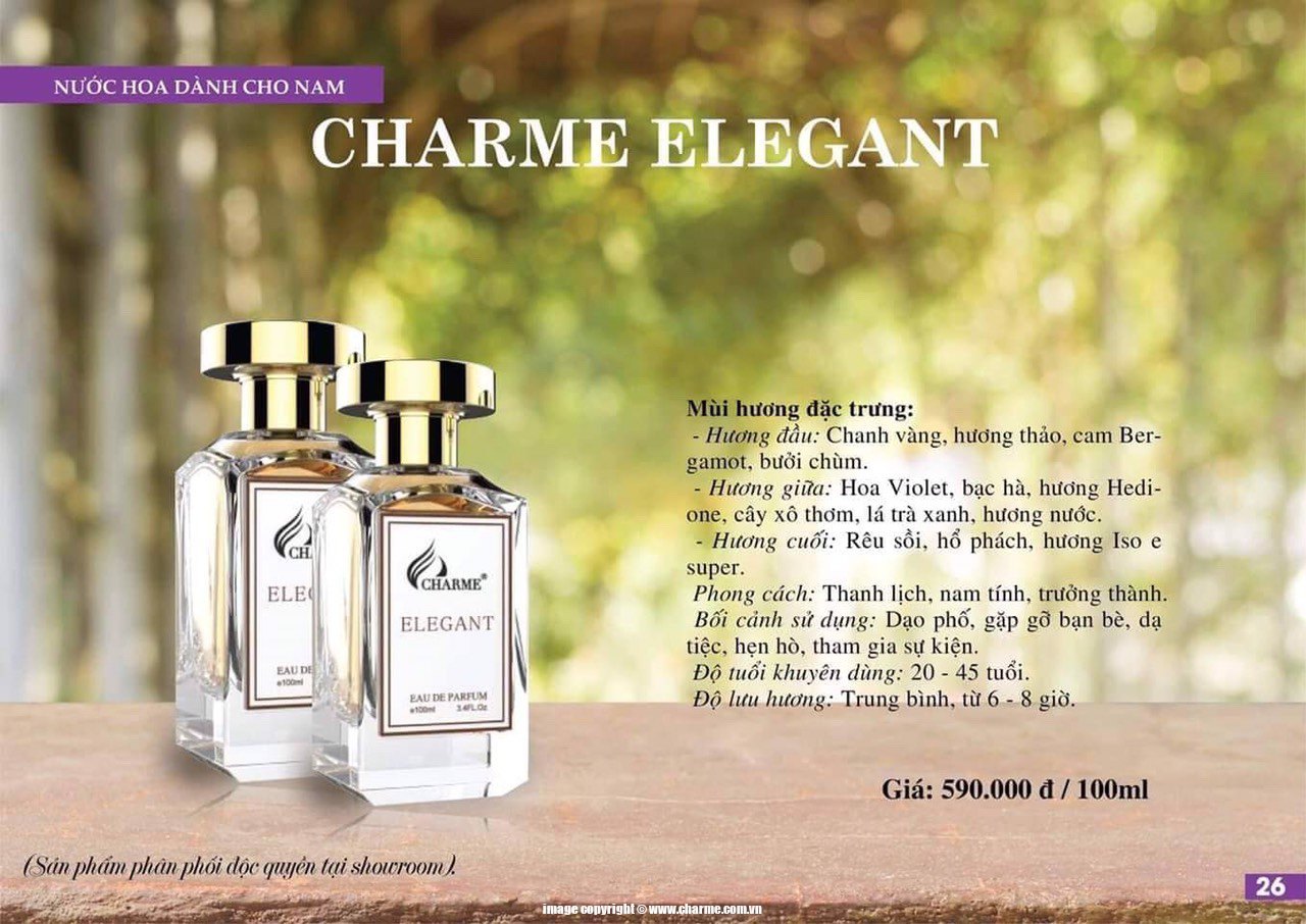 Nước Hoa Nam Charme Elegant 100ml