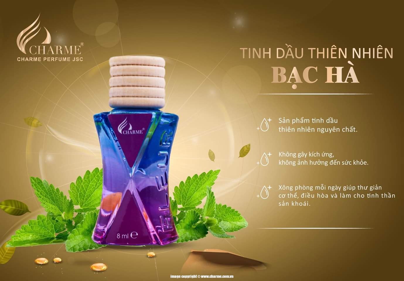 Tinh Dầu Thiên Nhiên Charme Hương Bạc Hà
