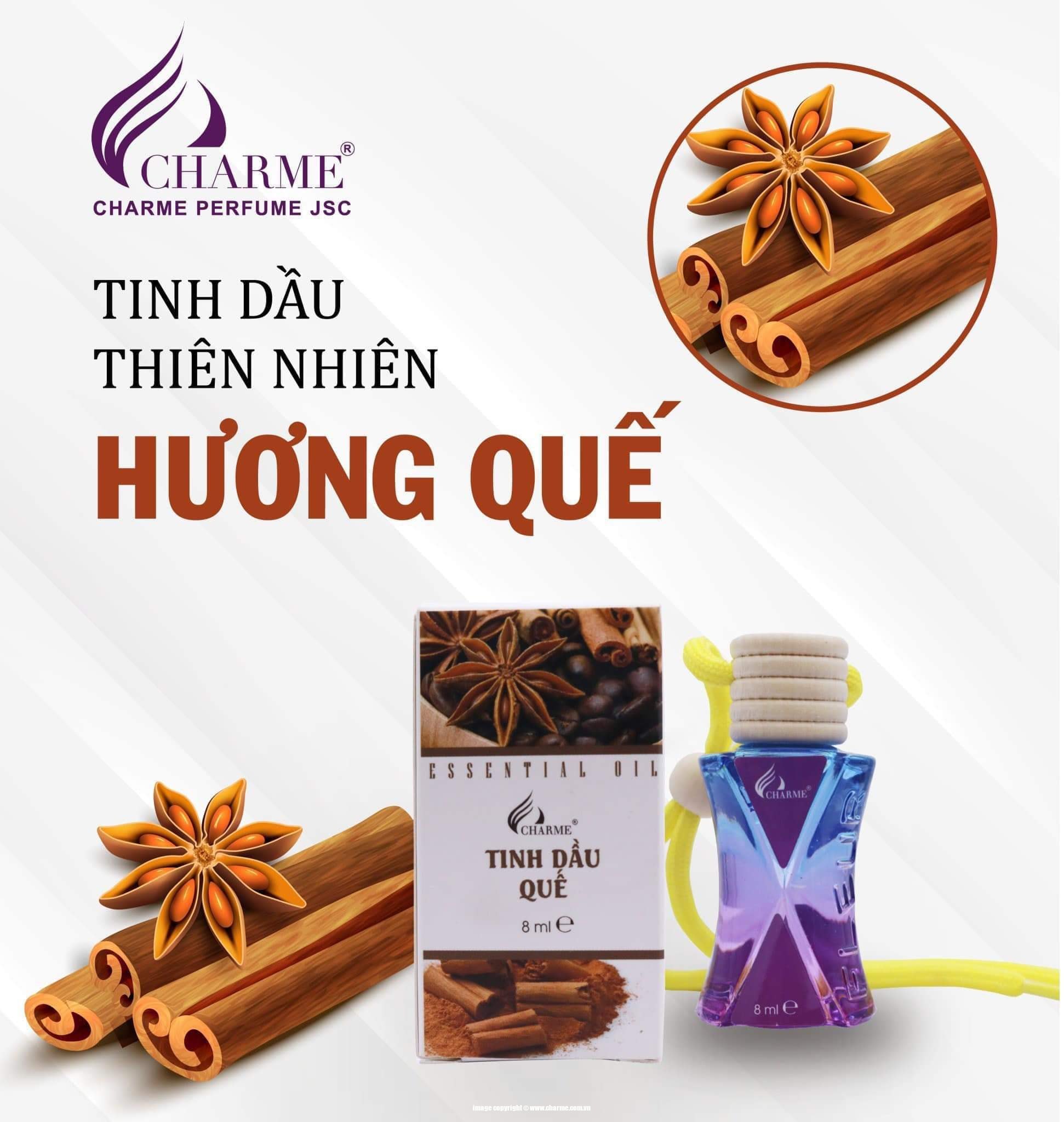 Tinh Dầu Treo Xe Charme Hương Quế 08ml