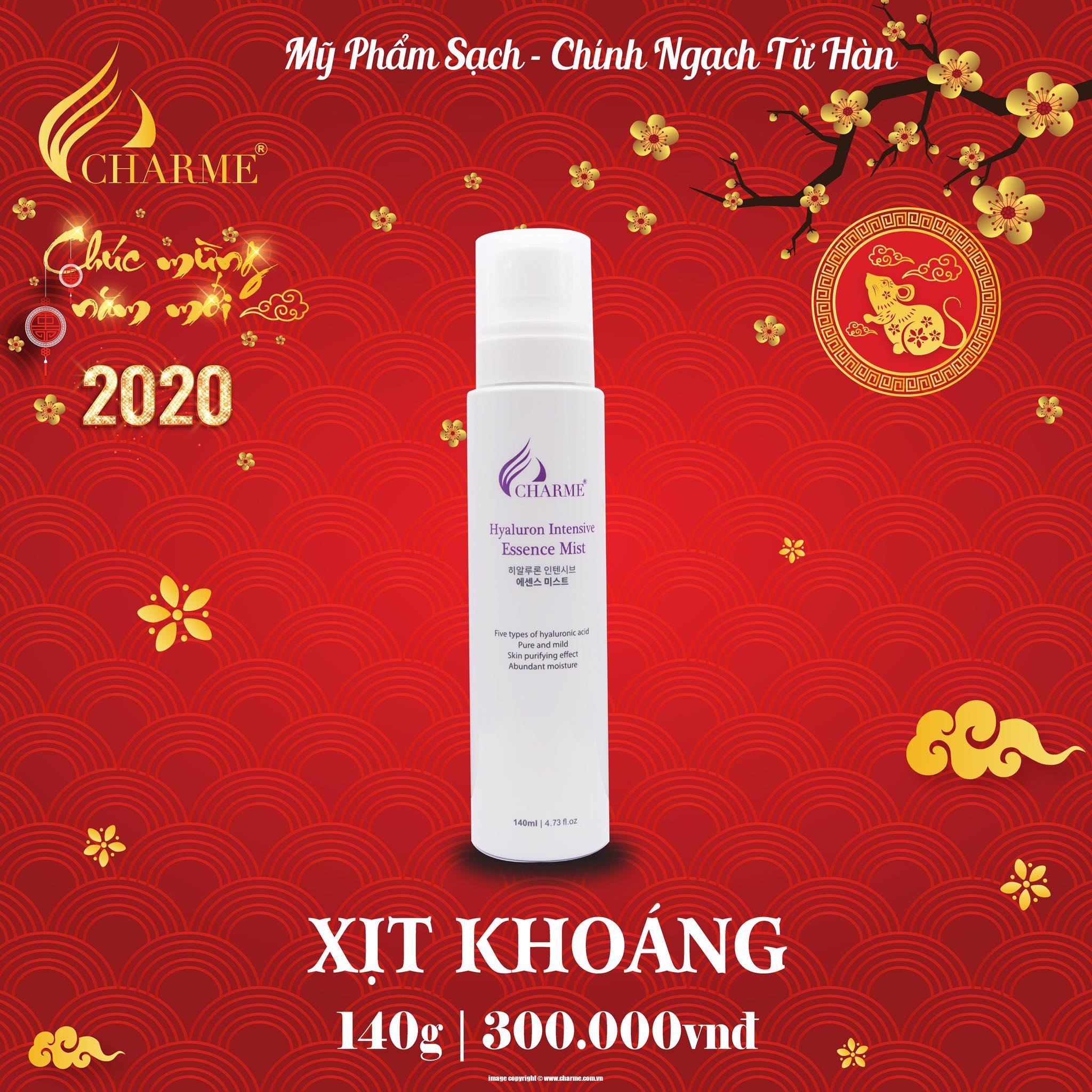 Xịt Khoáng Charme Hyaluaron Intensive Essence Mist 140ml