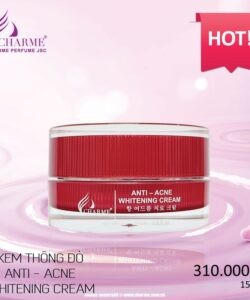 Kem Trị Mụn Trắng Da Thông Đỏ Charme Anti Acne Whitening Cream