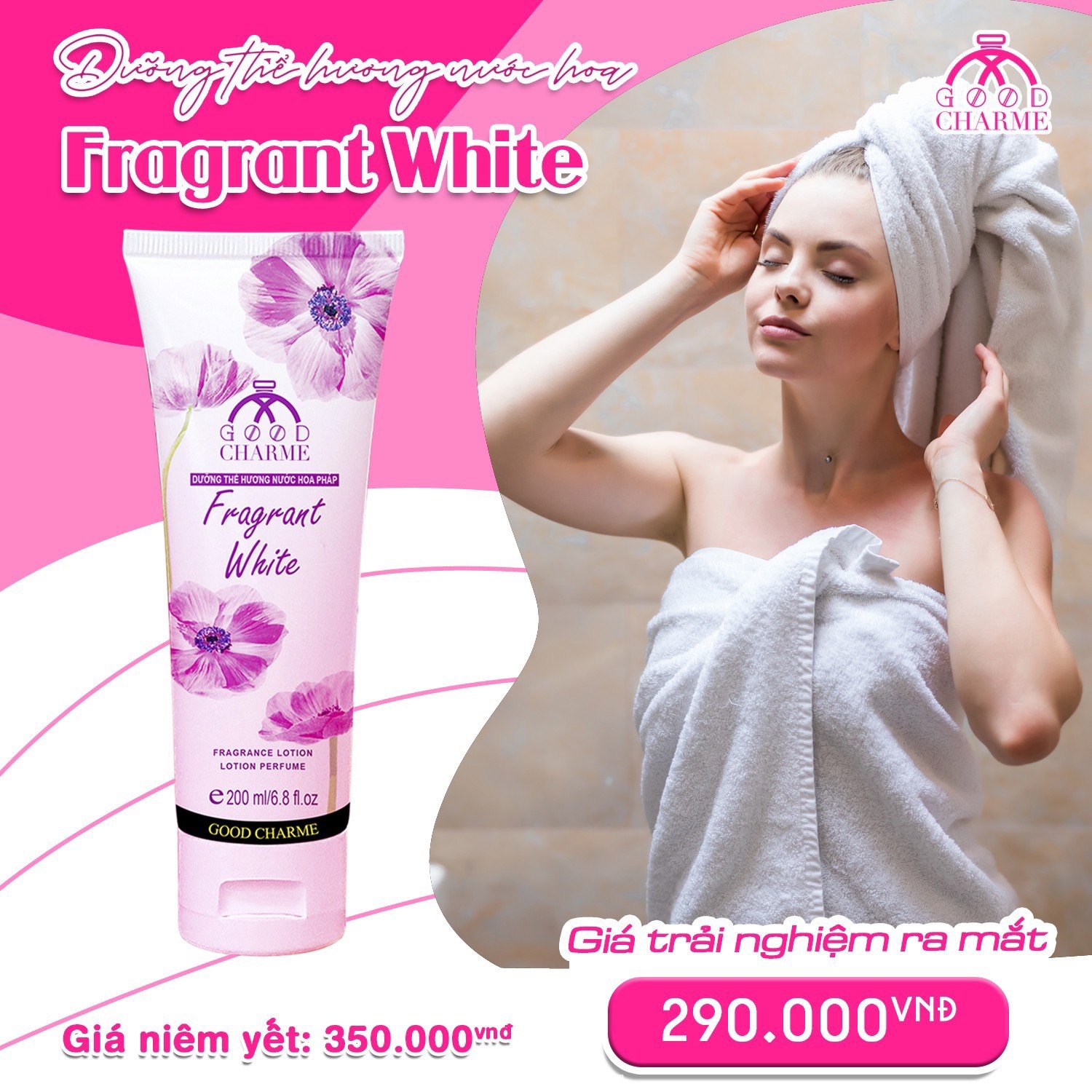Dưỡng Thể Hương Nước Hoa Good Charme Fragrant White 200ml