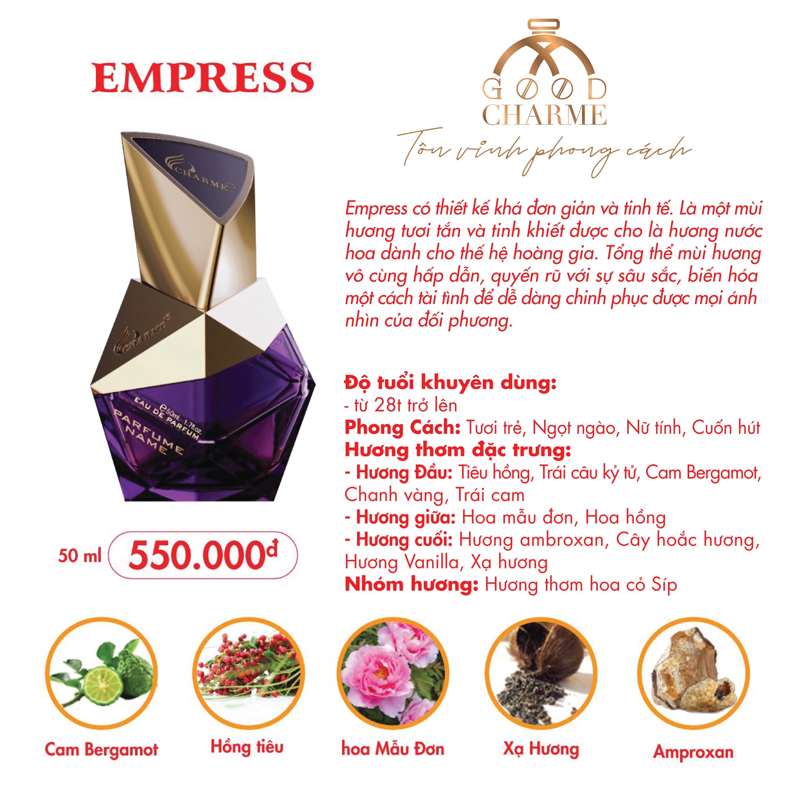 Nước Hoa Nữ Good Charme Empress 50ml