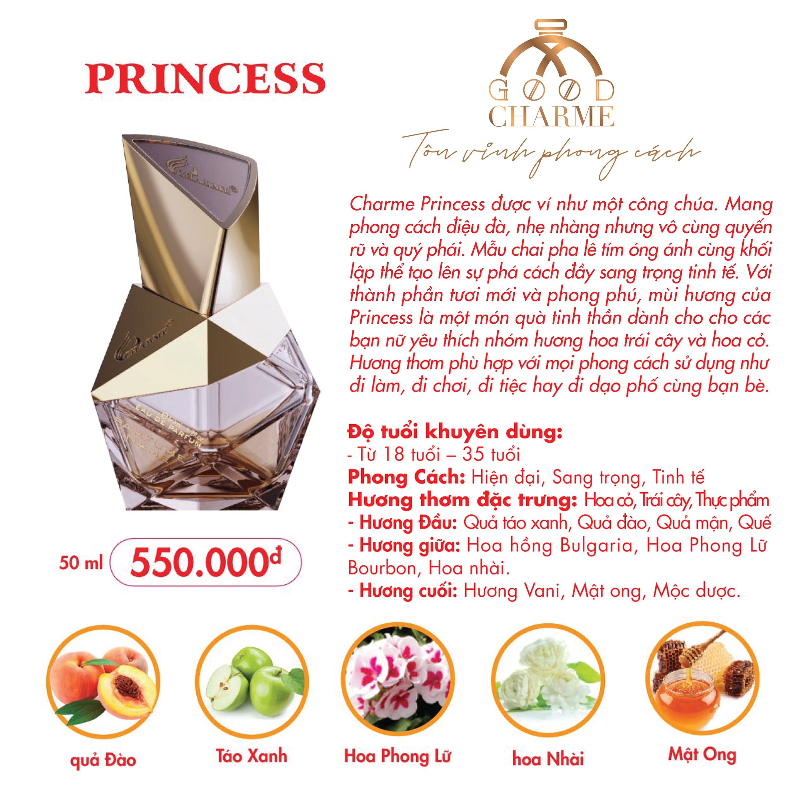 Nước Hoa Nữ Good Charme Princess 50ml