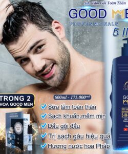 Sữa Tắm Gội Toàn Thân Cho Nam Good Men 600ml (Blue)
