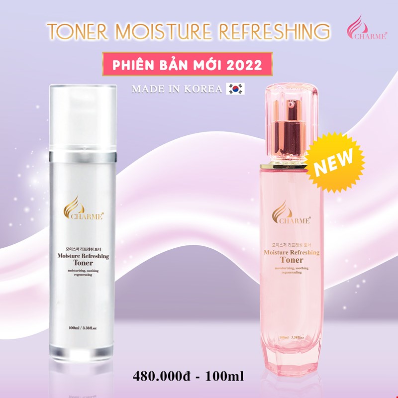 Charme Moisture Refreshing Toner 100ml - Cân Bằng, Dưỡng Da 2 in 1