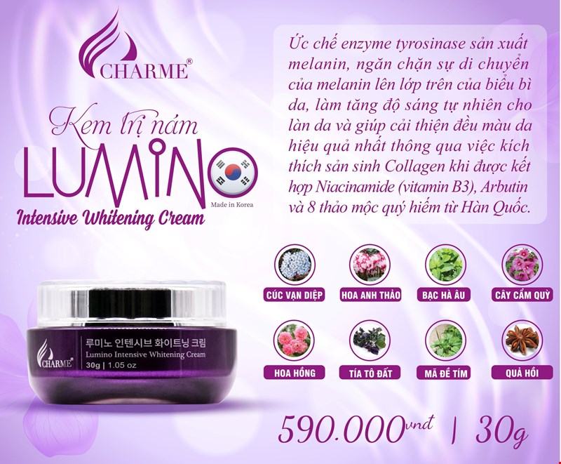 Kem Trị Nám & DưỡngTrắng Da Charme Lumino 30G