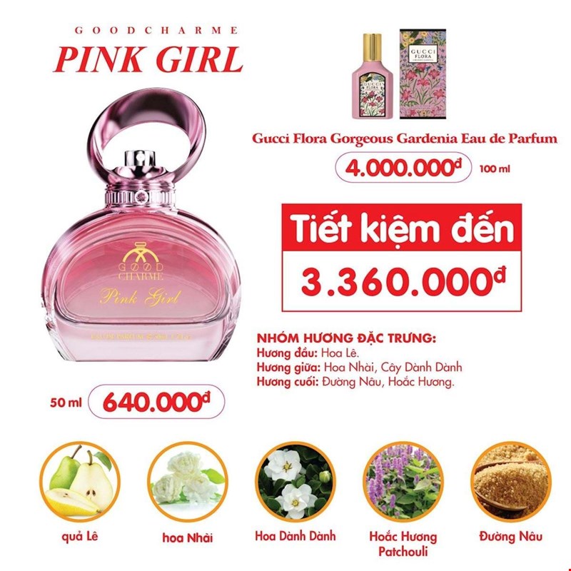 Nước Hoa Nữ Good Charme Pink Girl 50ml