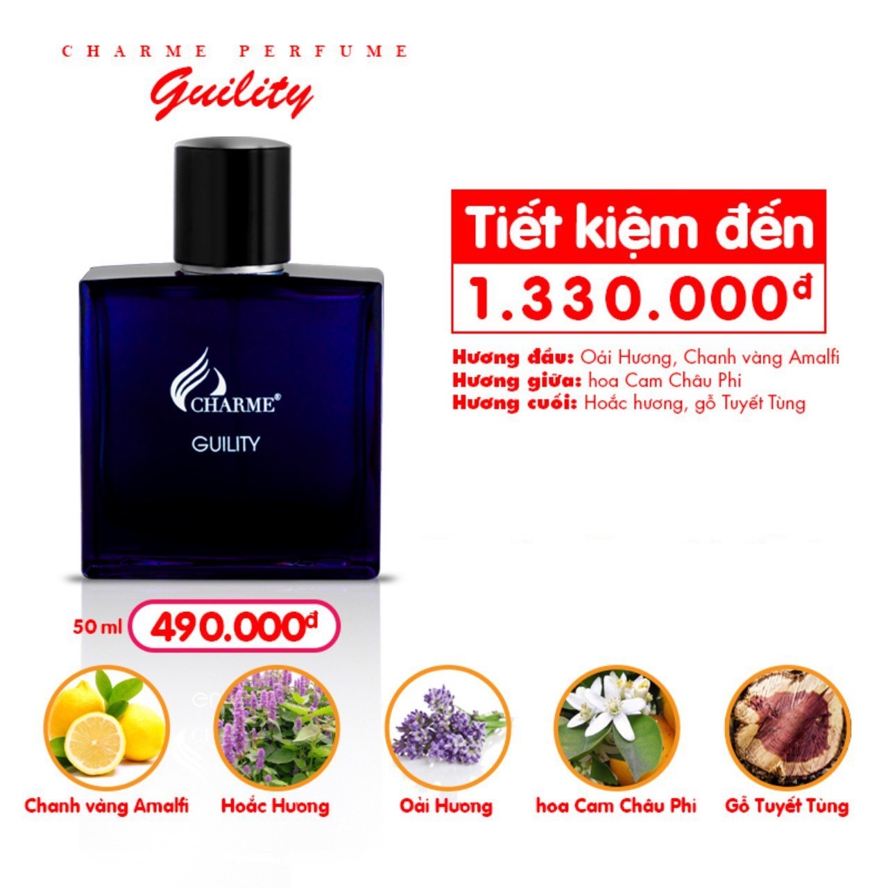 Nước Hoa Nam Charme Guility 50ml