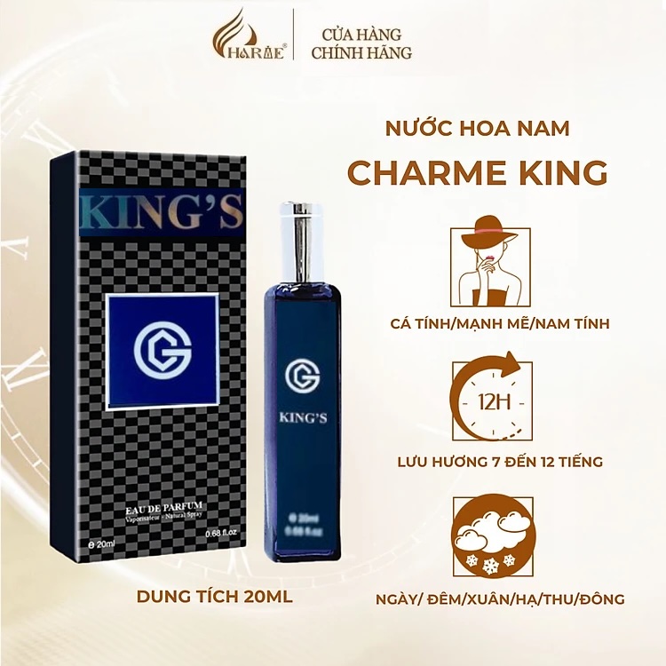 Hình ảnh cho Nước Hoa Nam Charme King’s 20ml